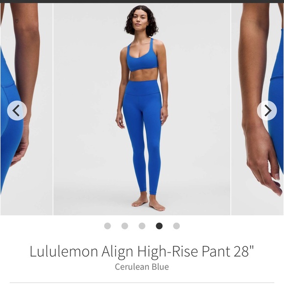 Lululemon Align HR tights CERULEAN BLUE Sz 4 28” - Picture 2 of 11